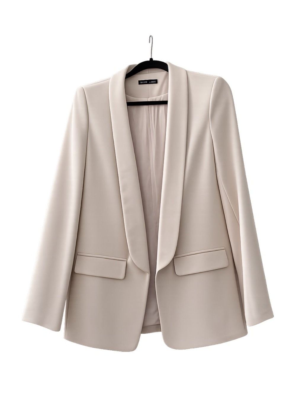 SHEIN Raffereza Plain Collar Blazer Beige Size M Chic Office Jacket - Picture 5 of 5